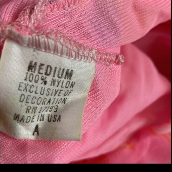 Vintage 60s Retro Floral Nylon Babydoll Top Side Vents M - Picture 4 of 6